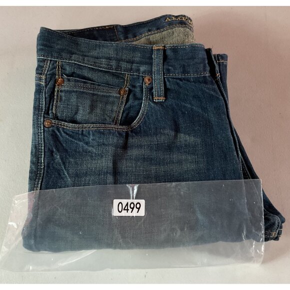 American Eagle Outfitters Mens Blue Denim Jeans 34x32 Relaxed Fit 100% Cotton - Picture 8 of 9